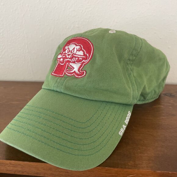 ’47 Other - Portland Sea Dogs RARE Green Minor League Baseball Hat Cap 47 Adjustable VTG